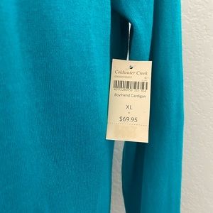 Cold water creek blue long cardigan sweater. Sz XL